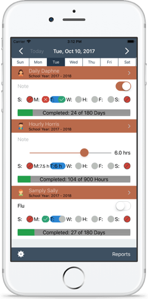 Homeschool Attendance, Attendance View